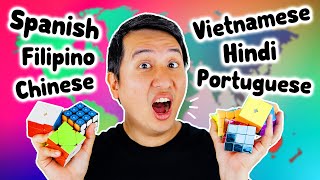 My Kids Made Me Speak 11 Different Languages 🌎 (about Rubik's cubes)