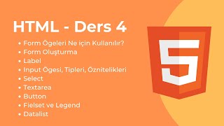 Html Ders 4 - Form Ögeleri