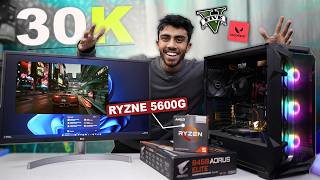 30,000rs PC Build With Ryzen 5 5600G! 🤩 Hard Gaming & Editing Test! Best Budget PC⚡️Antec