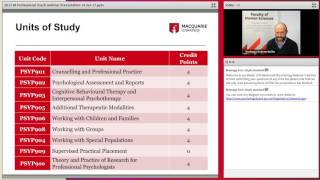 Master of Professional Psychology webinar - June 2017