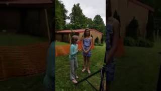 Abby McDonough sings the National Anthem