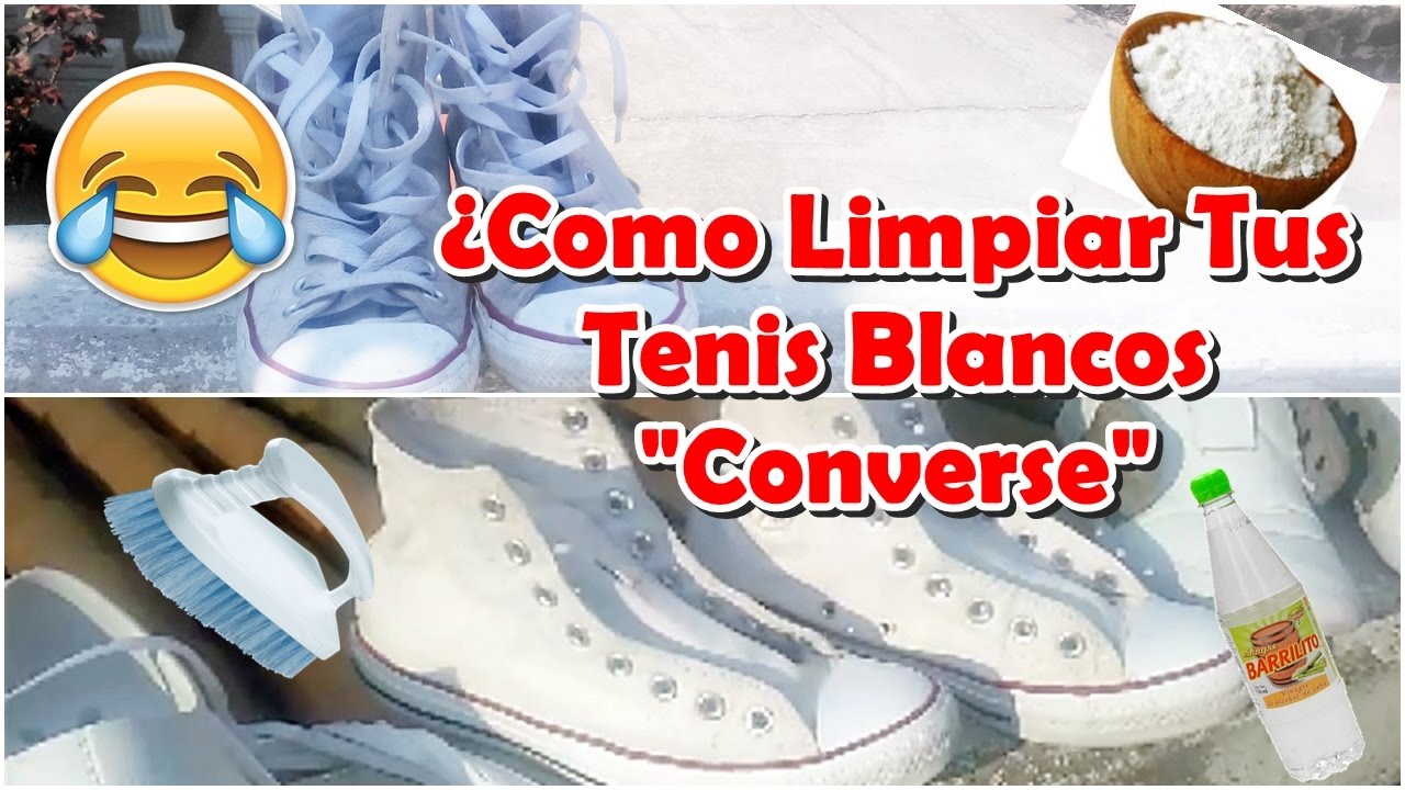 enchufe salir artículo DIY - ¿Como limpiar TENIS Blancos ó "CONVERSE"? - Hey Cosmoppers - YouTube