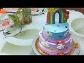 Rainbow cake design |1.5 kg mix fruits cake |two tier cake recipes |Baking bites |