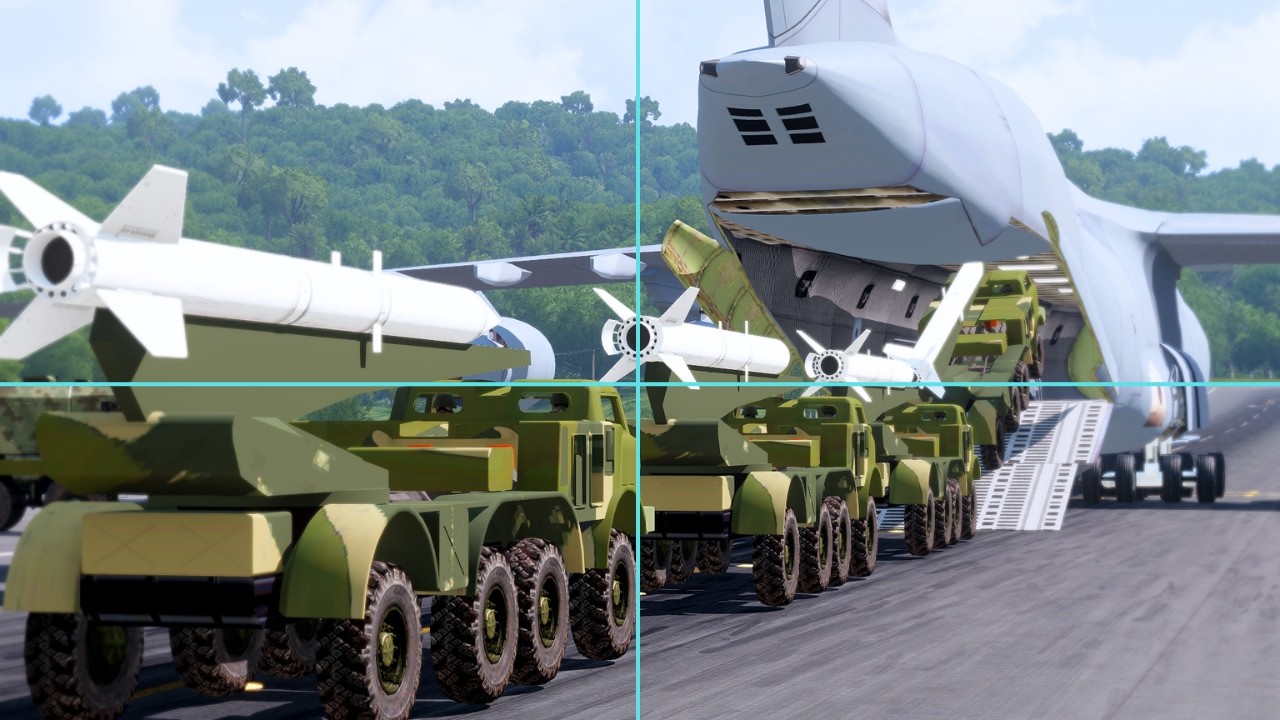 Russian 35000 Ton Warhead Rocket Transported via Plane Struck by Missile