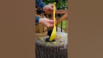Log to ladle. Osage orange  crooked log carved into a ladle form. Enjoy!
