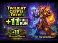 Twilight Crypts Delve +11 | Elemental Shaman Full Run | No Commentary