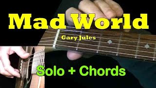 Thumbnail for "MAD WORLD" by Gary Jules | Easy Guitar Solo/Chords + TAB | GuitarNick.com