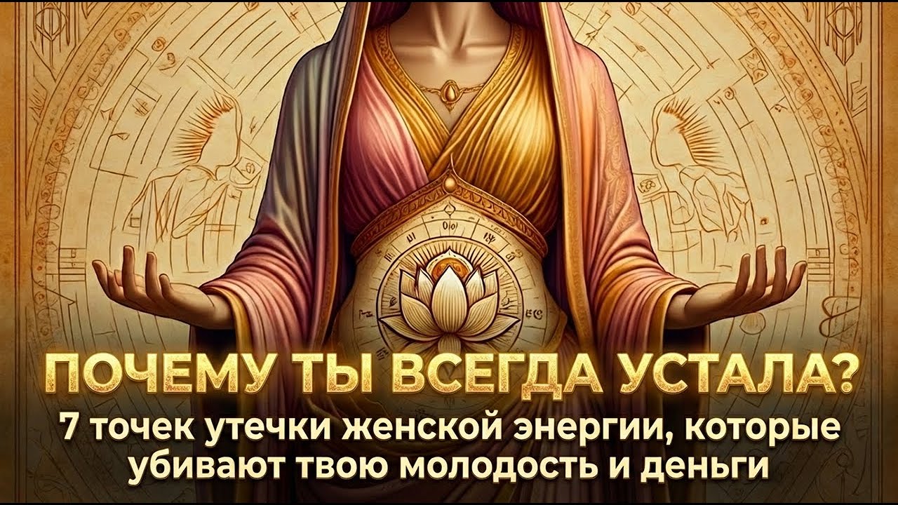 ПОЧЕМУ ТЫ ВСЕГДА УСТАЛА? 7 точек утечки женской энергии, которые убивают твою молодость и деньги.