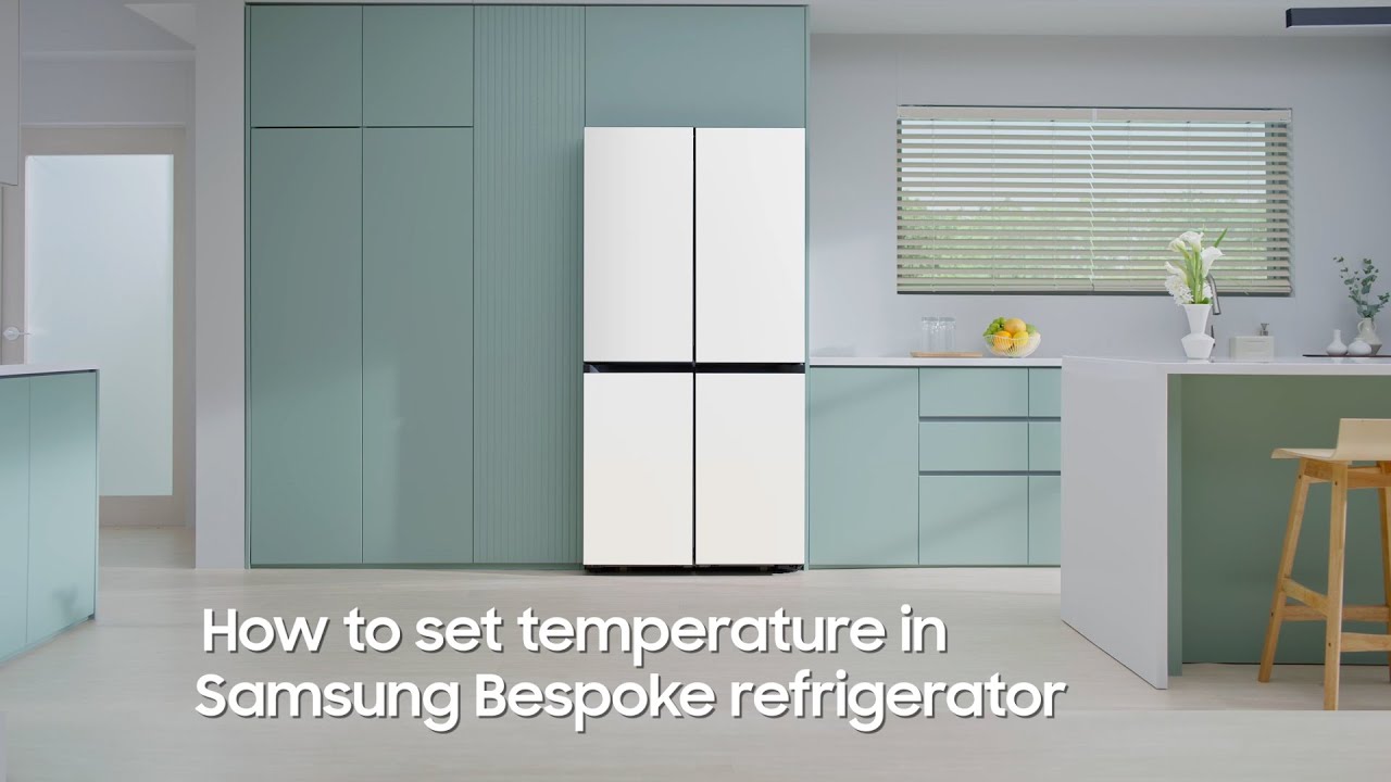 How to set temperature in Samsung Bespoke refrigerator | Samsung - YouTube