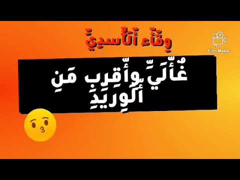 اغنية حبيبي بالبنط العريض غالي واقرب من الوريد تصميم وفاء الاسدي