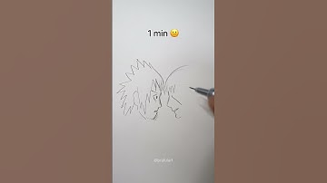 How to Draw Sasuke & Itachi in 10sec, 10mins, 10hrs #shorts