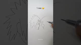 How to Draw Sasuke & Itachi in 10sec, 10mins, 10hrs #shorts