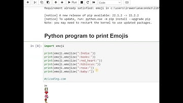 Day 77 : Python program to print Emojis