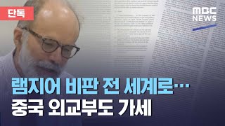 [단독] 램지어 비판 전 세계로…중국 외교부도 가세 (2021.02.19/뉴스데스크/MBC)