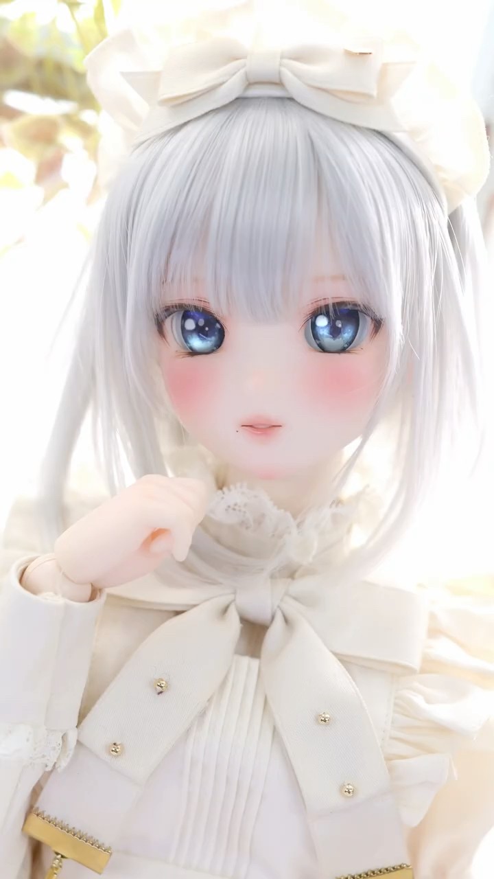 銀髪が似合うドール🤍ドールメイク DDH-33 カスタムヘッド（doll make