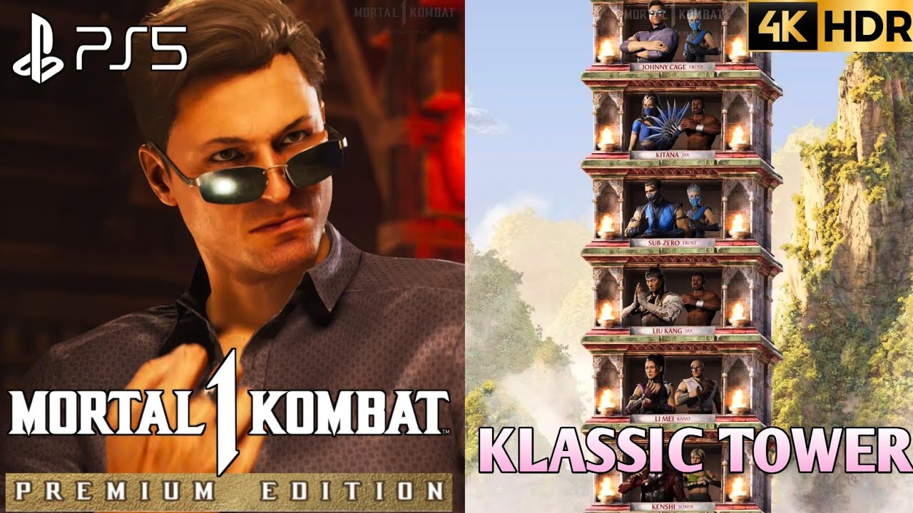 Mortal Kombat 1 Johnny Cage Klassic Towers Gameplay MK1 PS5 4K 60FPS ...