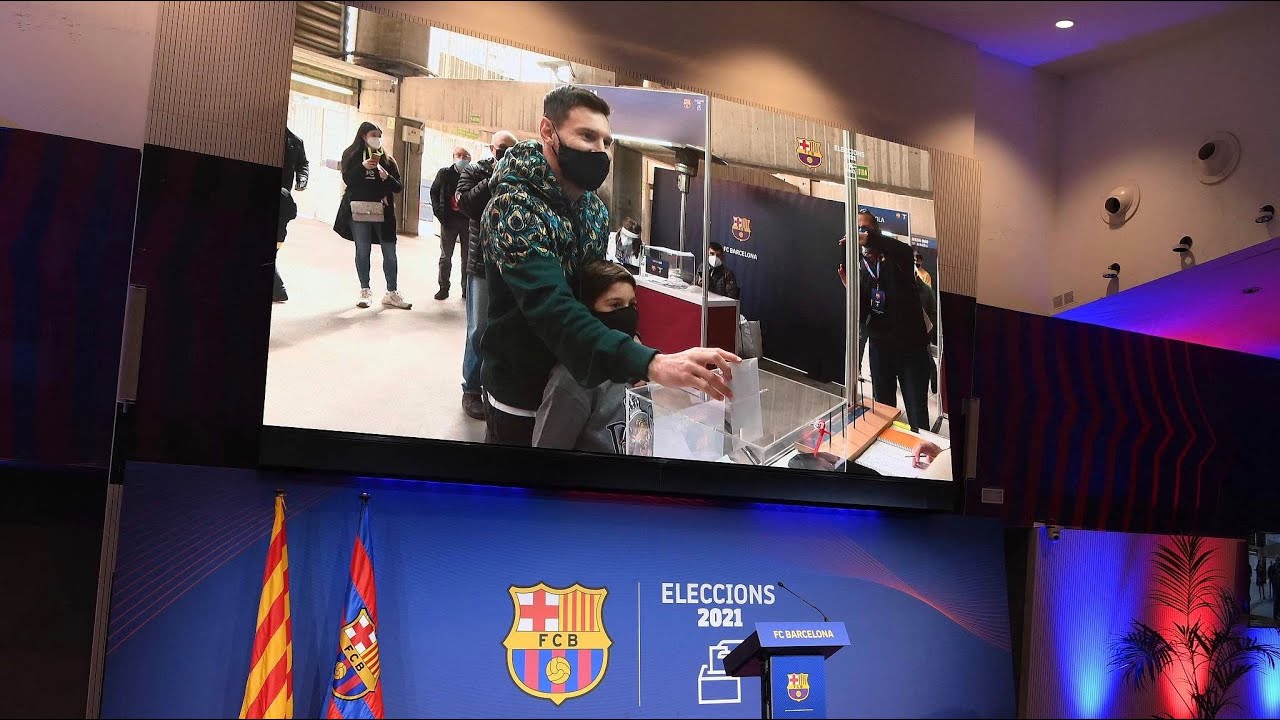 Messi casts vote in FC Barcelona presidential election