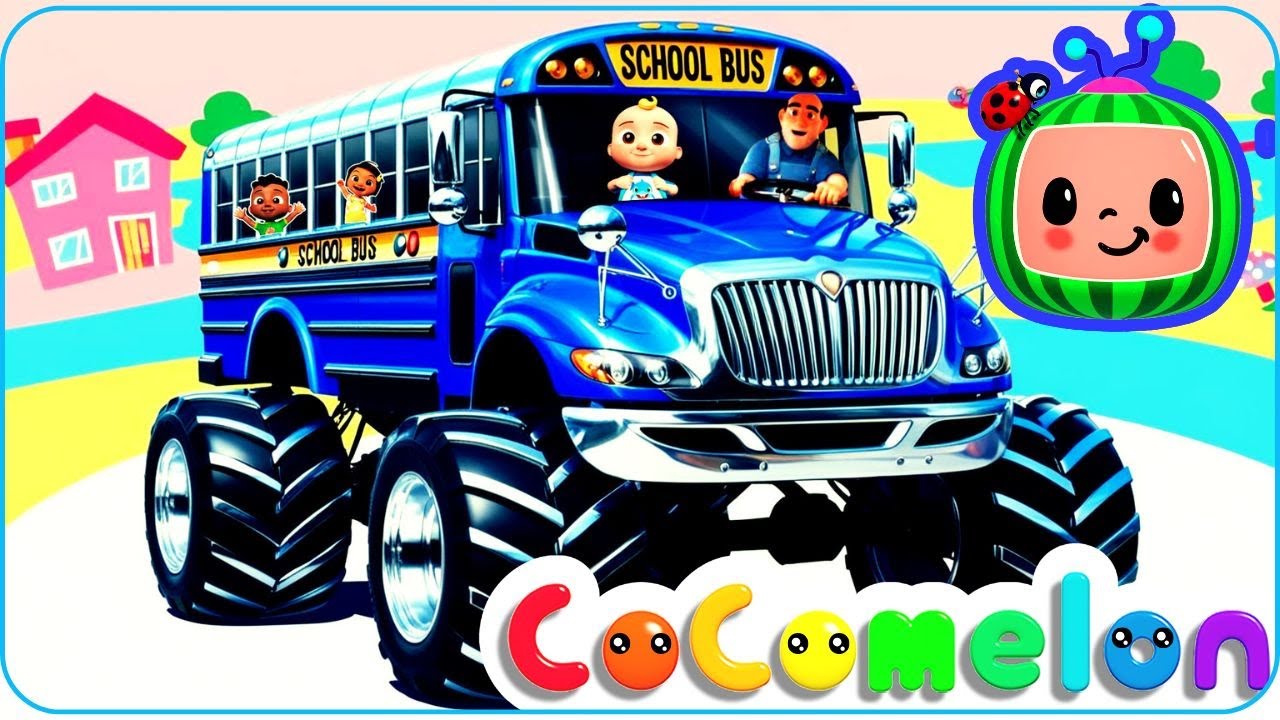 The wheels on the bus go 'round and 'round 'Round and Round' Color Bus ...