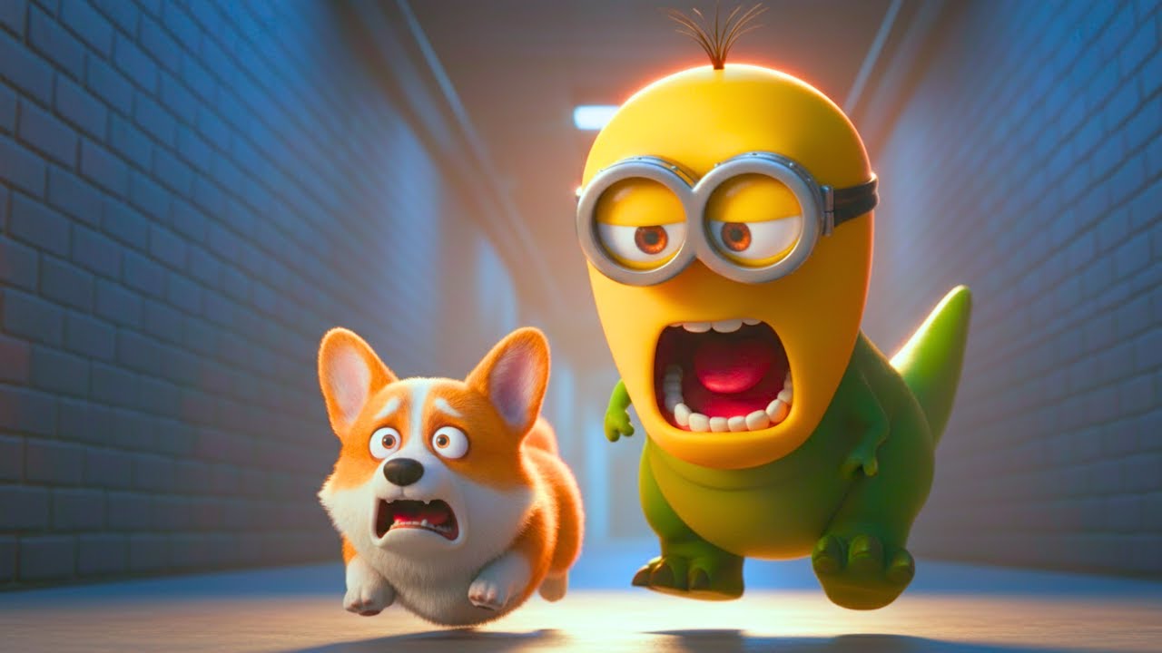 Minion’s Midnight Adventure with a Mutant Dinosaur 🦖 | Minion Story