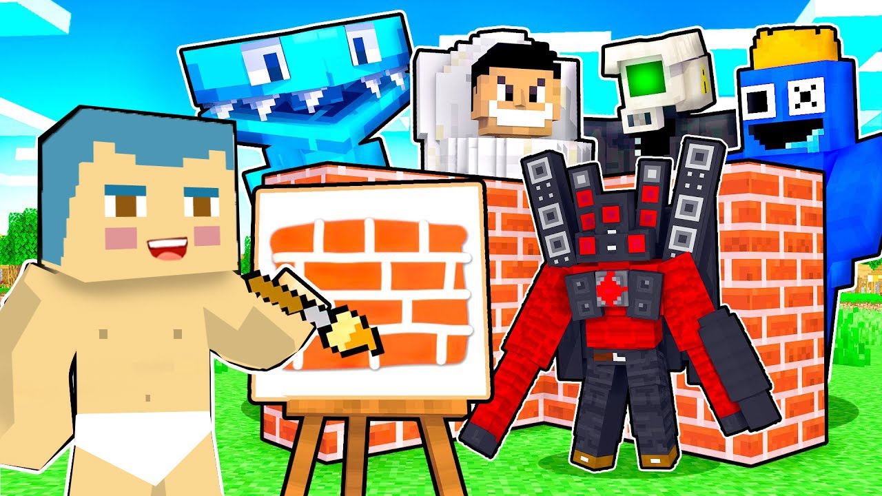 فلم ماين كرافت : تحدي رسم اقوى الاشرار في العالم مع زعرور🔥😱