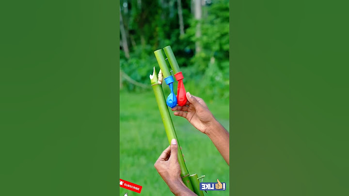 DIY bamboo creations with two colour balloon slingshots #shorts #trending #viralvideo #bamboo