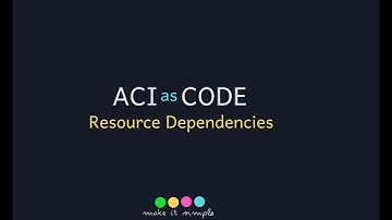 8 - Cisco ACI Automation - ACIOps - ACI as Code - 4 - Resource Dependencies