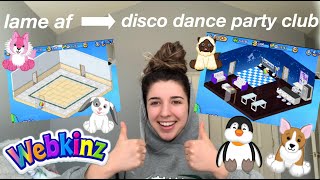 WEBKINZ ROOM TRANSFORMATION - DANCE PARTY CLUB🤠😎