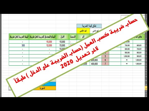 حساب ضريبة كسب العمل 2021 بالتفصيل الضريبة على الدخل مسابقة الضرائب الجزء الأول
