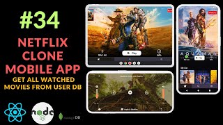 #34 Get all Watched Movies from User DB | Netflix Clone App