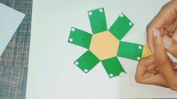 Hexagonal prism math pull- up net .Easy project to visualiza how 3D shapes  are formed.