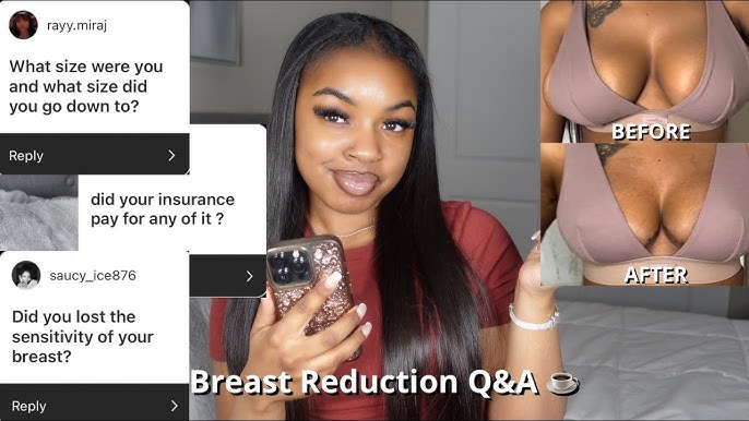 BREAST REDUCTION Before And After Try On, 6 Week Post-Op