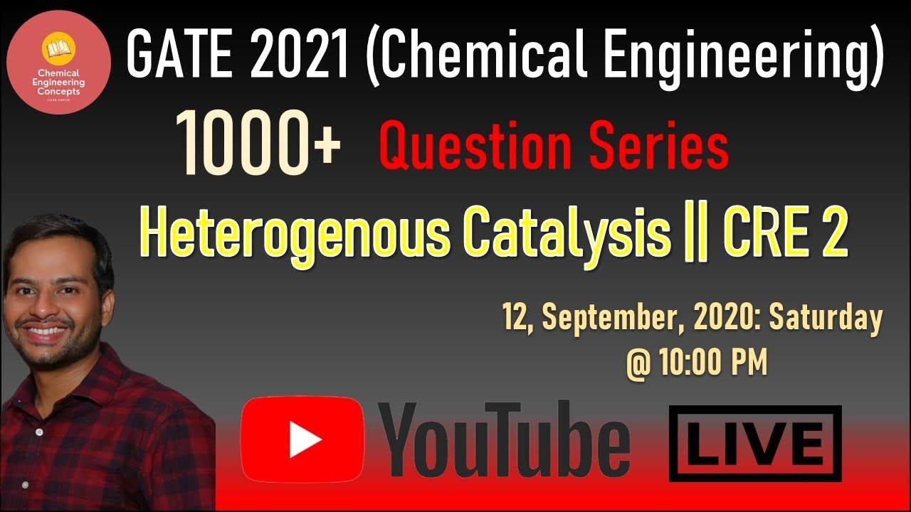 Heterogeneous Catalysis Questions Practice Session GATE Chemical