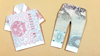 Phong Tran Origami | Money size 1x2 | Origami Trousers | Money Origami