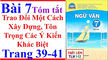 Ngữ Văn 7 Bài 7 | Trao Đổi Một Cách Xây Dựng Tôn Trọng | Trang 39 - 41 | Chân Trời Sáng Tạo Tóm Tắt