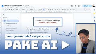 CARA NYUSUN BAB 5 KESIMPULAN DAN SARAN SKRIPSI PAKE AI