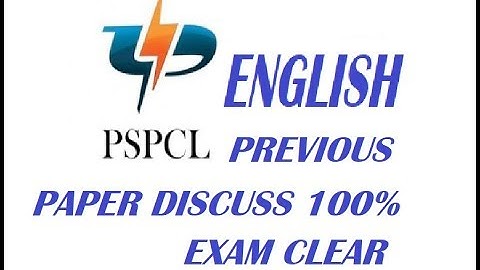 PSPCL Previous Year ENGLISH paper discuss 100% clear exam