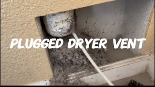 Plugged dryer vent could have caused a fire!! #dryer #asmr #cleaning #business #fyp