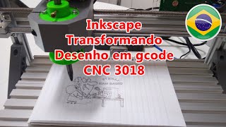 Convertendo Desenho em Gcode no Inkscape  e executando na CNC 3018 com Pen Holder