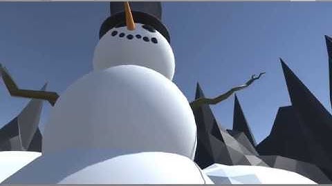 3d Snow World in Unity from Blender