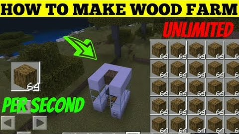 how to make infinity wood farm in minecraft ( unlimited wood ) farm