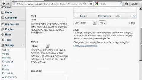 How to Add or Delete Categories in Wordpress Blog