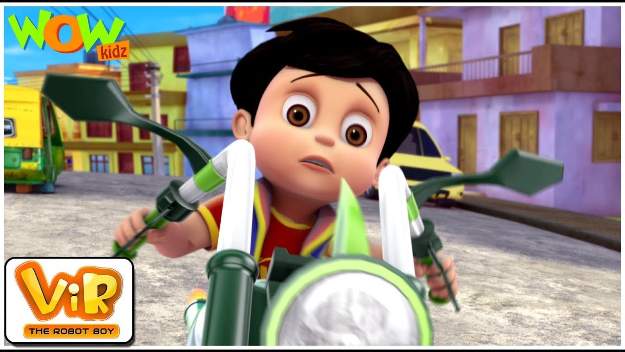 Vir The Robot Boy | Hindi Cartoon For Kids | The mad bike | Animated  Series| Wow Kidz - YouTube