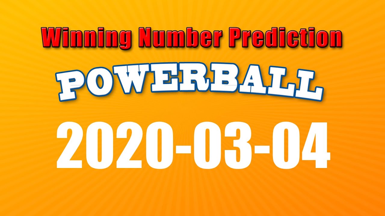 U.S. Powerball winning numbers prediction for 2020-03-04 - YouTube