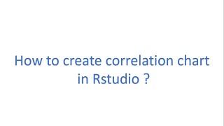 How to create correlation chart in rstudio