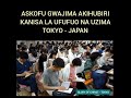 ASKOFU GWAJIMA AKIHUBIRI KANISA LA UFUFUO NA UZIMA TOKYO JAPANA ASKOFU GWAJIMA AKIHUBIRI KANISA LA UFUFUO NA UZIMA TOKYO JAPANA