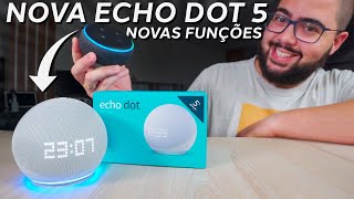 Nova Alexa! Echo Dot 5! Som Melhorado! Sensor de Temperatura e Gestos!