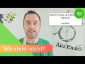 [43] Deutscher Satzbau - Wo steht nicht?