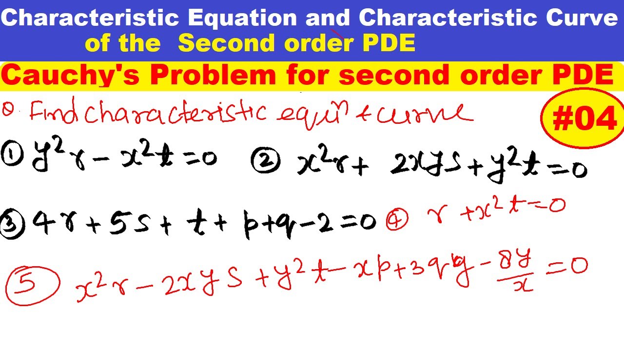 characteristic equation pde - characteristic equation example