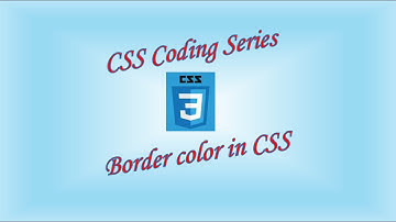 Border color in CSS