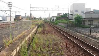 山陽本線  快速サンライナー117系E-07編成 鴨方駅を通過